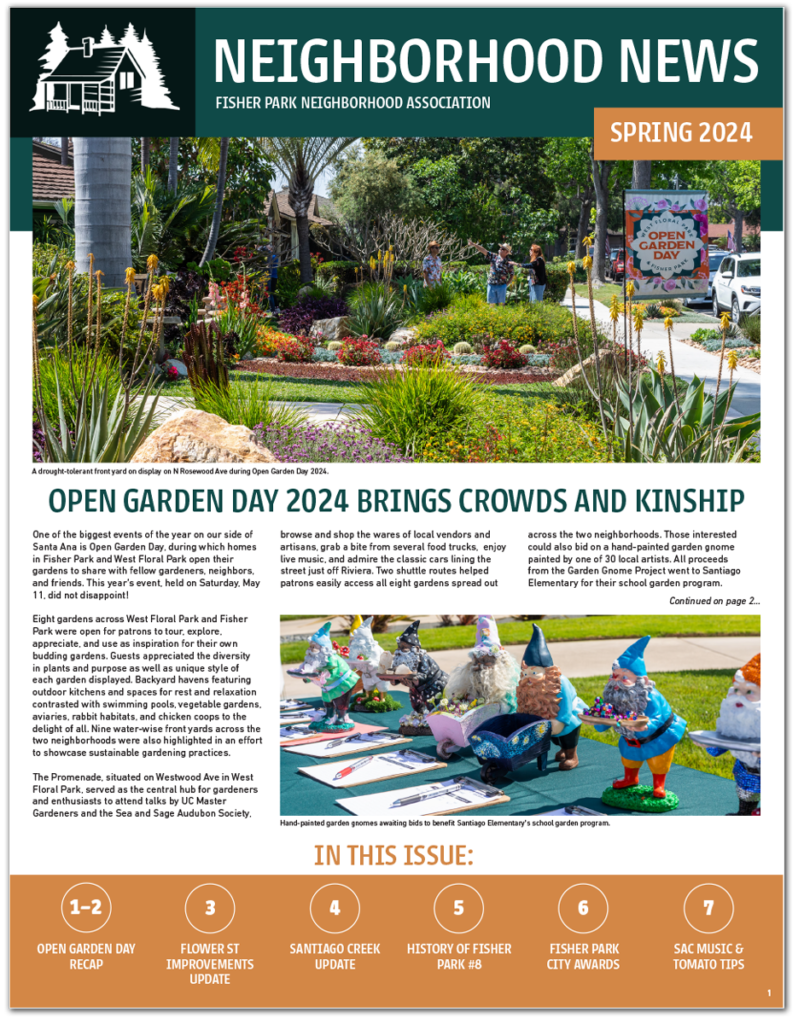 First page of the Spring 2024 Newsletter